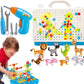 jouets de construction pour enfant garçon, ensemble pour faire un puzzle créatif et une mosaïque en 3D, pose de briques, bricolage électrique éducatif,