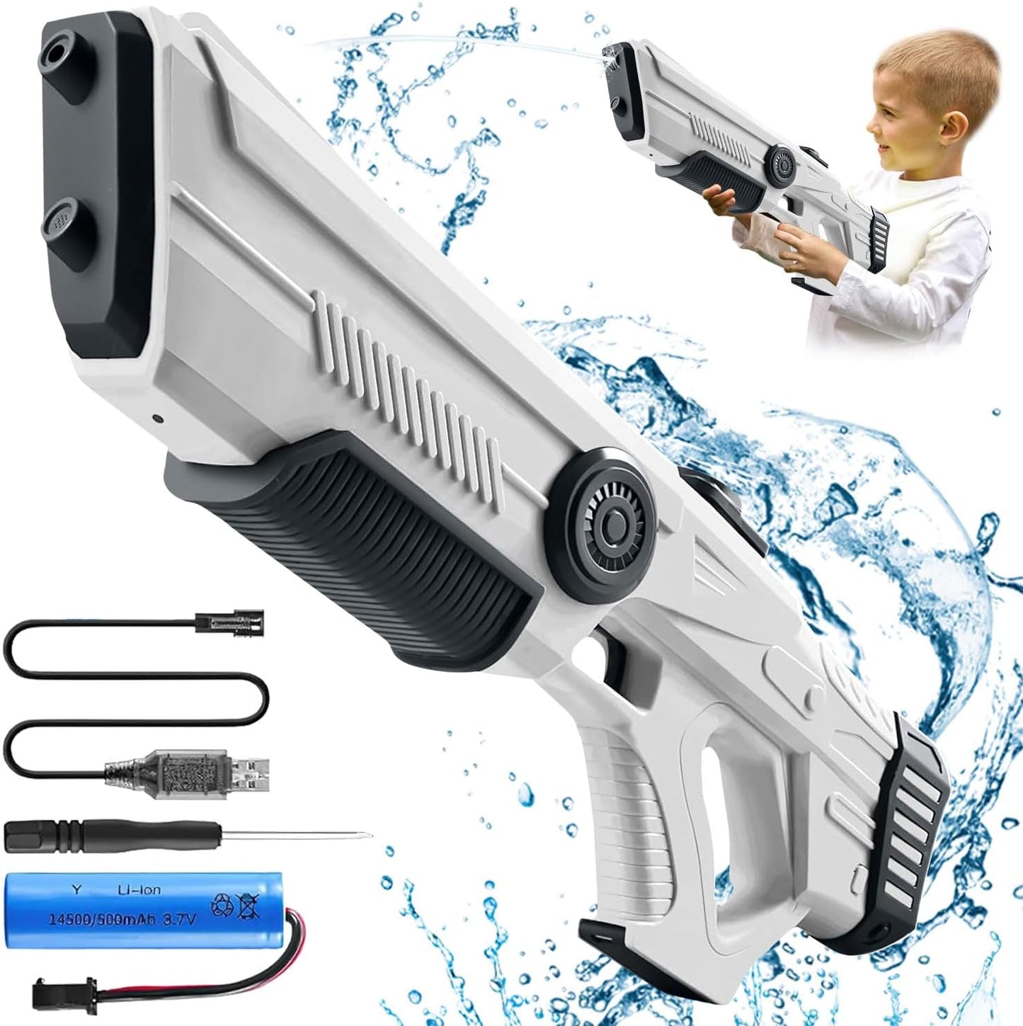 pistolet  d'eau  automatique  entièrement  élétrique jouets  portables  pour  enfant.