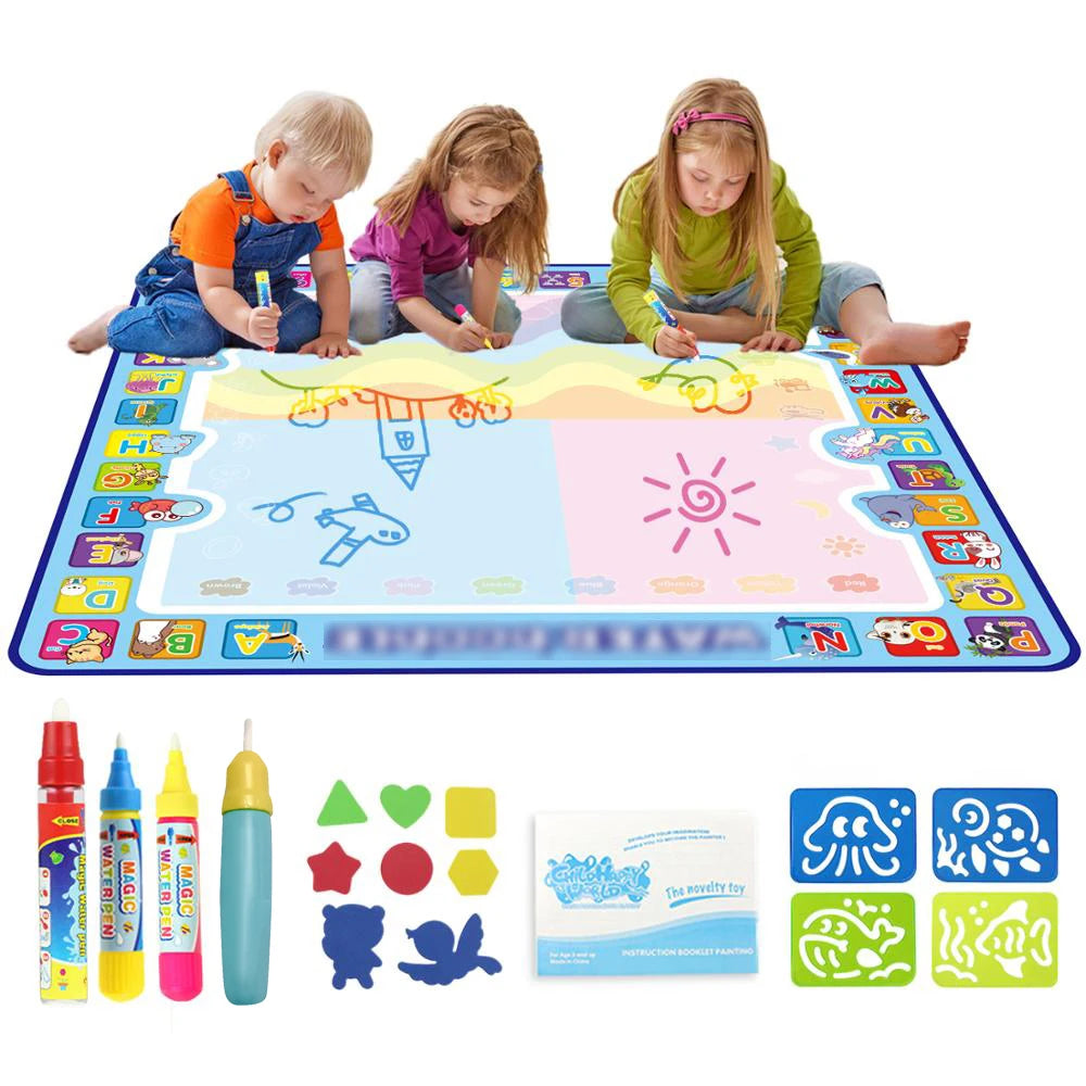 tapis de dessin magique à l'eau, pour révolutionnez la créativité de vos enfants avec de  la  peinture,