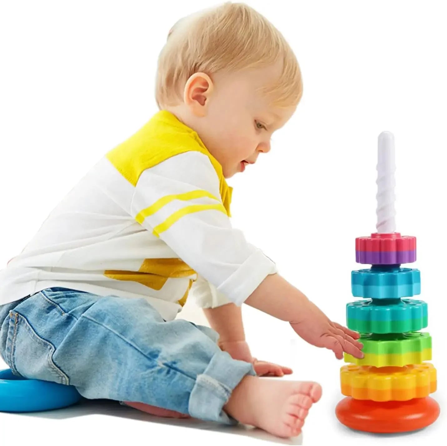 puzzle empilable pour bébé, jouets colorés pour garçons et filles, sécurité et protection de l'environnement