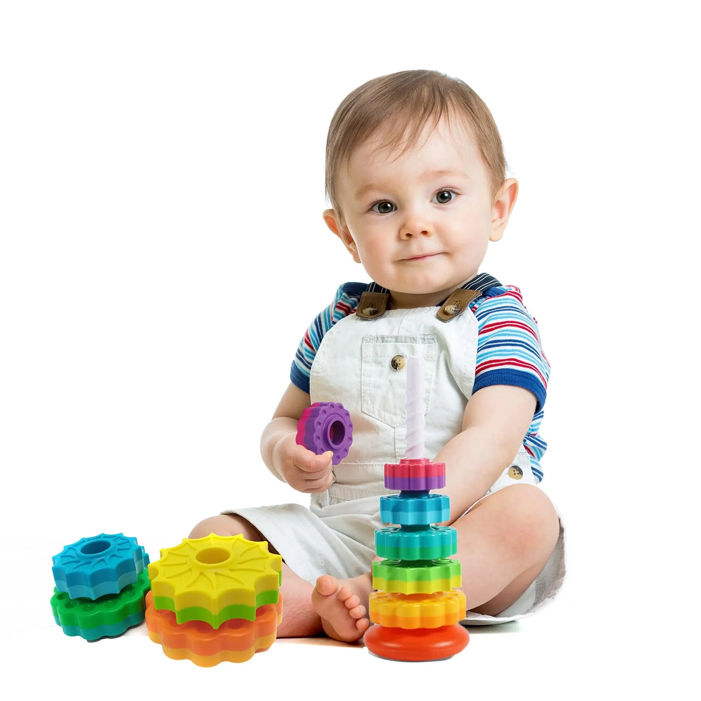 puzzle empilable pour bébé, jouets colorés pour garçons et filles, sécurité et protection de l'environnement