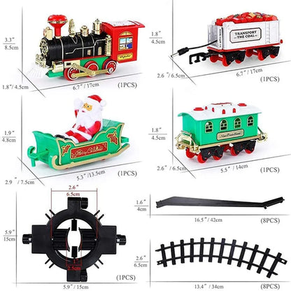 ensemble de train  électrique, voiture jouet pour arbre de noël,