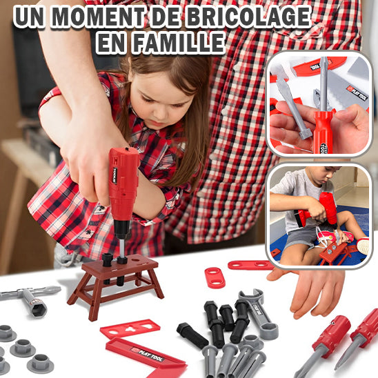 tronçonneuse électronique de grande taille pour enfants outils de jeu éveiller la curiosité et les compétences.