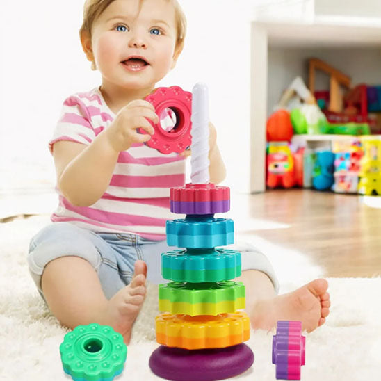 puzzle empilable pour bébé, jouets colorés pour garçons et filles, sécurité et protection de l'environnement