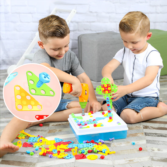 jeu de construction concentration et la patience d'un enfant