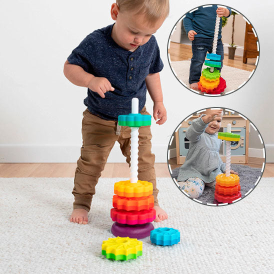 puzzle empilable pour bébé, jouets colorés pour garçons et filles, sécurité et protection de l'environnement